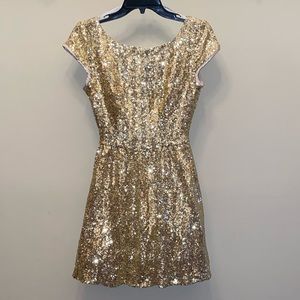 B.Darlin Gold Dress